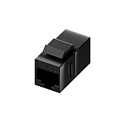 Uncommonx Cat5e Rj45 Keystone In-line Coupler, Blk (C5ECPLRBLK)