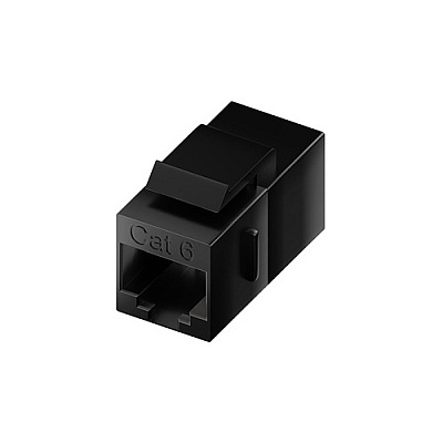 Uncommonx Cat6 Rj45 Keystone In-line Coupler, Blk (C6CPLRBLK)