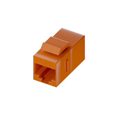 Uncommonx Cat6 Rj45 Keystone In-line Coupler, Org (C6CPLRORG)