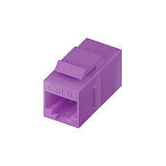 Uncommonx Cat6 Rj45 Keystone In-line Coupler, Pur (C6CPLRPUR)