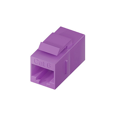 Uncommonx Cat6 Rj45 Keystone In-line Coupler, Pur (C6CPLRPUR)
