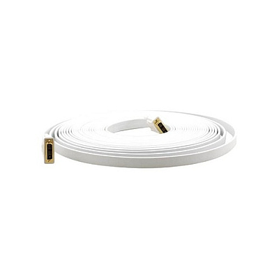 Kramer Electronics Dvi(m) To Dvi(m) Flat White Cable (CDM/DM/FLAT(W)35)