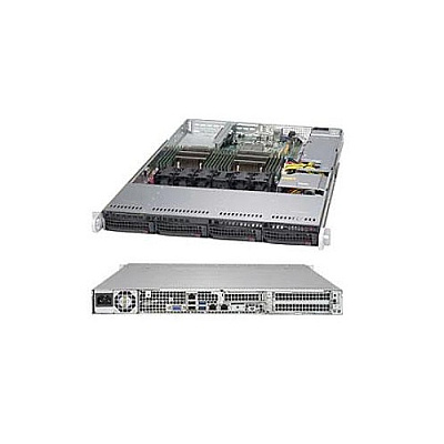 Supermicro Computer Black 1u Sc815 Wi/o Chassis W/ 600w (CSE815TQ600WB)