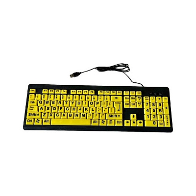 Ergoguys Large Print 104 Key Soft Touch Keyboard (CST104LPY)