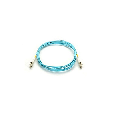 Black Box Om3 50/125 Multimode Fiber Optic Patch Cable - Ofnr Pvc, Lc To Lc, Aqua, 1-m (3.2-ft.) (EFNT010001MLCLC)