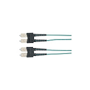 Black Box Om3 50/125 Multimode Fiber Optic Patch Cable - Ofnr Pvc, Sc To Sc, Aqua, 2-m (6.5-ft.) (FNT010002MSCSC)