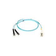 Black Box Om3 50/125 Multimode Fiber Optic Patch Cable - Ofnr Pvc, St To Lc, Aqua, 3-m (9.8-ft.) (FNT010003MSTLC)