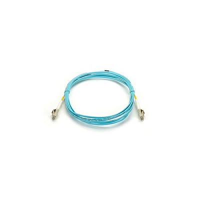 Black Box Om3 50/125 Multimode Fiber Optic Patch Cable - Ofnr Pvc, Lc To Lc, Aqua, 5-m (16.4-ft.) (EFNT010005MLCLC)