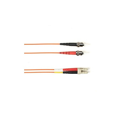 Black Box Om2 50/125 Multimode Fiber Optic Patch Cable - Ofnr Pvc, St To Lc, Orange, 2-m (6.5-ft.), Gsa, Taa, Non-returnable/non-cancelable (R50002MSTLCOR)