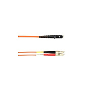 Black Box Om2 50/125 Multimode Fiber Optic Patch Cable - Ofnr Pvc, Lc To Mtrj, Orange, 3-m (9.8-ft.), Gsa, Taa, Non-returnable/non-cancelable (R50003MLCMTOR)