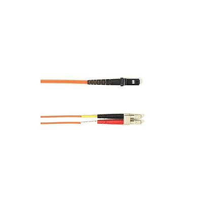 Black Box Om2 50/125 Multimode Fiber Optic Patch Cable - Ofnr Pvc, Lc To Mtrj, Orange, 3-m (9.8-ft.), Gsa, Taa, Non-returnable/non-cancelable (R50003MLCMTOR)