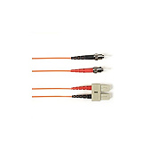Black Box Om1 62.5/125 Multimode Fiber Optic Patch Cable - Ofnr Pvc, St To Sc, Orange, 1-m (3.2-ft.), Gsa, Taa, Non-returnable/non-cancelable (R62001MSTSCOR)