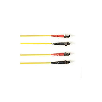 Black Box Os2 9/125 Singlemode Fiber Optic Patch Cable - Ofnr Pvc, St To St, Yellow, 1-m (3.2-ft.), Gsa, Taa, Non-returnable/non-cancelable (RSM001MSTSTYL)