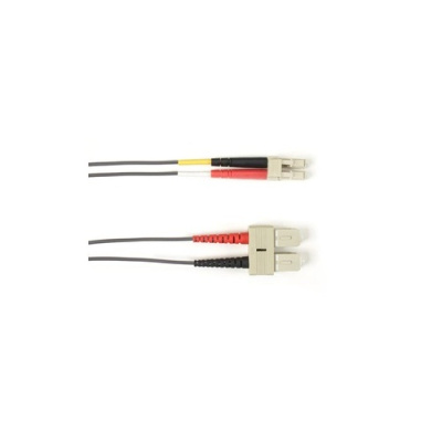 Black Box Os2 9/125 Singlemode Fiber Optic Patch Cable - Ofnr Pvc, Sc To Lc, Gray, 5-m (16.4-ft.), Gsa, Taa, Non-returnable/non-cancelable (FOCMRSM-005M-SCLC-GR)