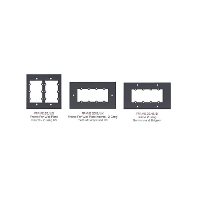 Kramer Electronics 2gang Frame Holds 6wall Plate Inserts. (FRAME2G)