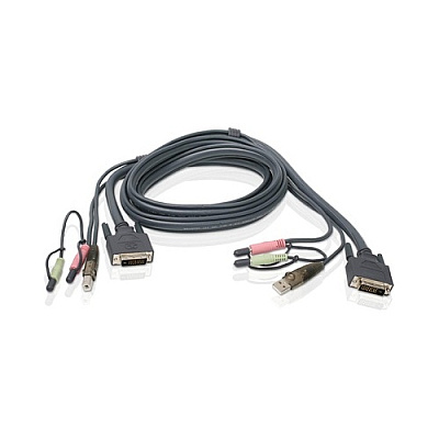 Iogear 6ft Dual Link Dvi-d Usb 2.0 Kvm Cable (G2L8D02U)