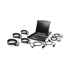 Iogear 8 Port Lcd Kvm Switch With Cables (GCL1808KIT)