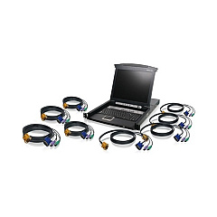 Iogear 8 Port Lcd Kvm Switch With Cables (GCL1808KITP)