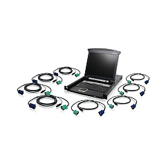 Iogear 8 Port 17 Lcd Combo Kvm Switch W/cable (GCL1808KITUTAA)