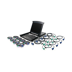 Iogear 16 Port Lcd Kvm Switch With Cables (GCL1816KIT)