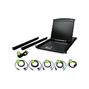 Iogear 16port 19 Lcd Kvm Kit Ps2 Usb (GCL1916KIT)