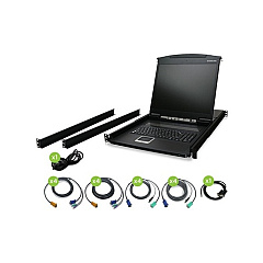 Iogear 16port 19 Lcd Kvm Kit Ps2 Usb (GCL1916KIT)