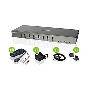 Iogear 8-port Dvi Kvmp Switch With Cables (GCS1108KIT1)