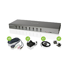 Iogear 8-port Dvi Kvmp Switch With Cables (GCS1108KIT1)