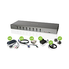 Iogear 8-port Dvi Kvmp Switch With Vga Support (GCS1108KIT2)