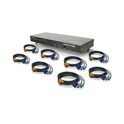 Iogear 8-port Combo Vga Kvmp Switch (GCS1808KITP)