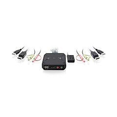 Iogear 2-port Usb Displayport Cable Kvm Switch (GCS52DP)