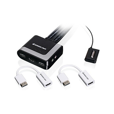 Iogear 2port Hdmi Kvm With Displayport (GCS62HDPKIT)