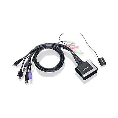 Iogear 2-port Hd Cable Kvm Switch With Audio (GCS62HU)