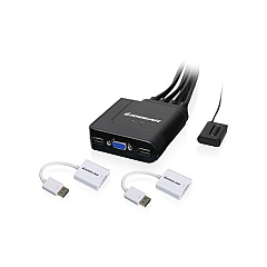 Iogear 2-port Cable Vga Kvm With Display (GCS72DPKIT)
