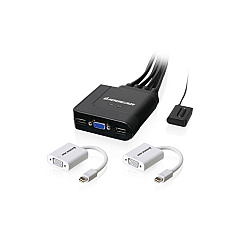 Iogear 2-port Cable Vga Kvm With Mini Display (GCS72MDPKIT)