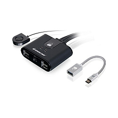 Iogear 4x4 Usb Sharing Switch Bundle (GUS404CA1KIT)