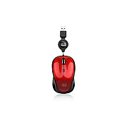 Adesso Red Usb Illuminated Retractable Mini Mou (IMOUSES8R)