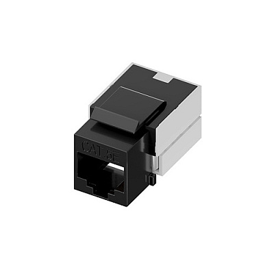 Uncommonx Cat 5e Keystone Jack 110 Type Black (KEYC5EBLK)