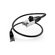 Uncommonx 50ft Black Cat5e Shielded Patch Cable (PC5E50FBLKSHS)