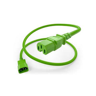 Uncommonx Power Cord C14 To C15 15amp Green, 8ft (PWRC14C1508FGRN)