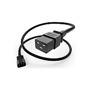 Uncommonx Power Cord C14 To C19 15amp, Black, 3ft (PWCDC14C1903FBLK)