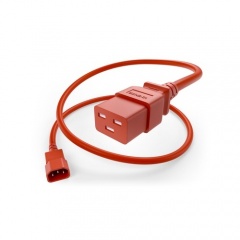 Uncommonx Power Cord C14 To C19 15amp, Red, 4ft (PWCD-C14C19-15A-04F-RED)