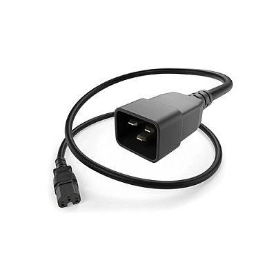 Uncommonx Power Cord C15 To C20 15amp, Black, 3ft (PWCDC15C2003FBLK)