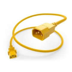 Uncommonx Power Cord C13 To C14 10amp Yellow 8ft (PWRC13C1408FYLW)