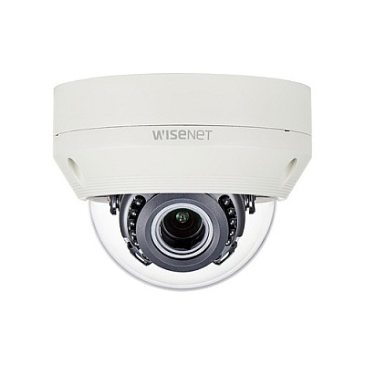 Hanwha Vision Wisenet Hd+ 2mp, Full Hd(1080p) 30fps Ir Vandal Dome Camera, 1/2.8in 2m Cmos (SCV6085R)