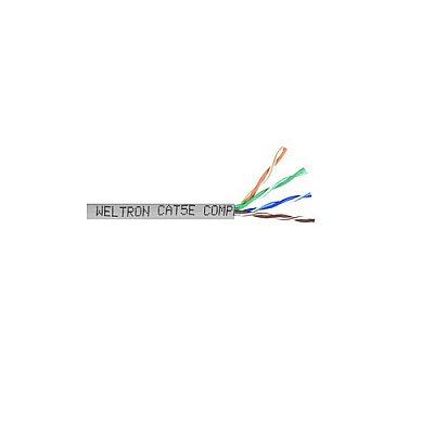Weltron 1000ft Ash Cat5e 350mhz Solid Utp Cmr (T2404L5EAH)