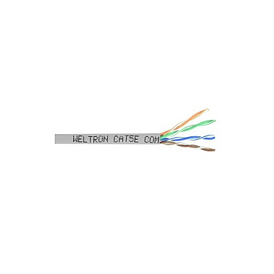 Weltron 1000ft Gray Cat5e Stranded Utp Cable (T2404L5EPAAH)