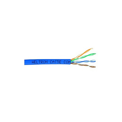 Weltron 1000ft Blue Cat5e Stranded Utp Cable (T2404L5EPABL)
