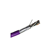 Weltron 1000ft Purple Cat5e Solid Shielded Cable (T2404L5ESHPL)