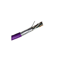 Weltron 1000ft Purple Cat5e Solid Shielded Cable (T2404L5ESHPL)
